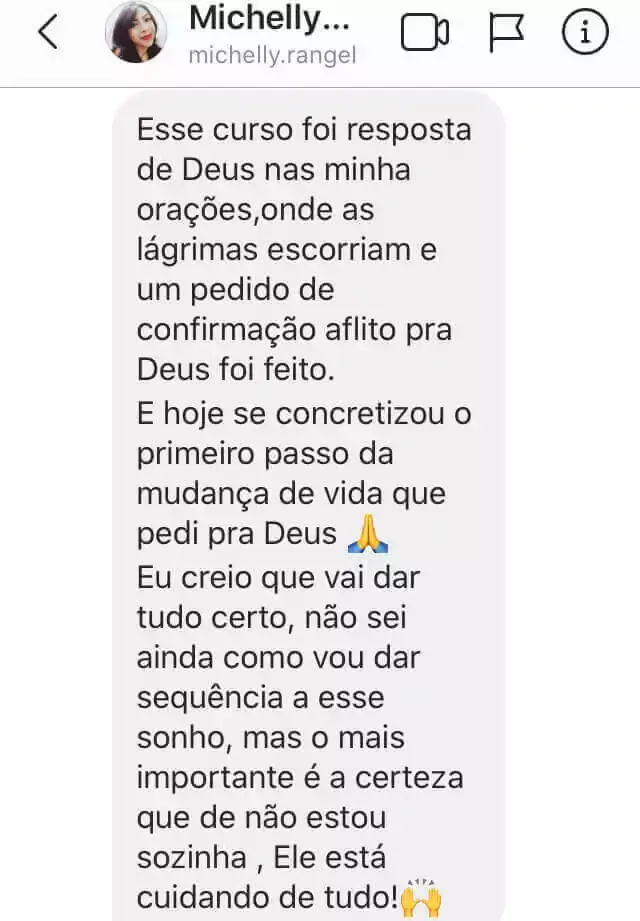 Depoimento de aluna